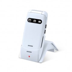 Discover BRONDI Amico Favoloso Cellulare Senior DualSim GSM QUADRI Band | Bianco Metal details