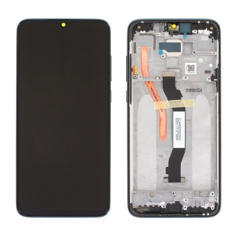 Xiaomi Service Pack Original LCD Display + Frame For Redmi Note 8 PRO | M1906G7I M1906G7G | Tarnish Black Black