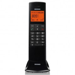BRONDI LEMURE Cordless Phone with Large Backlit Display and Intuitive Menu | Black