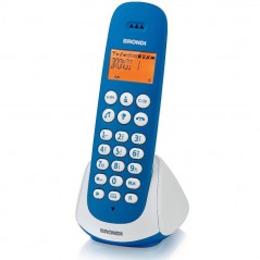 BRONDI ADARA Cordless Phone with Large Backlit Display and Intuitive Menu | Blue and White