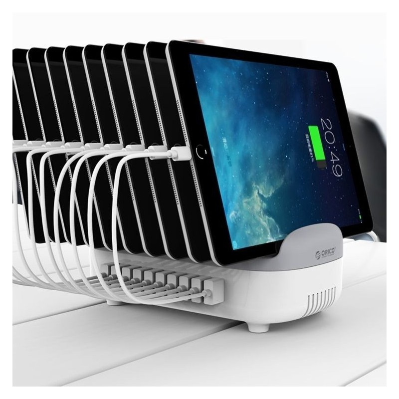 ORICO Stazione di ricarica 10 posti Multifunzione USB 5V 2.4A - 120W