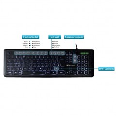 Atlantis Office LUX 620 Backlit Multimedia Keyboard
