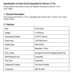 Discover Display LCD GREEN ON Premium Plus HARD OLED Per iPhone 13 Mini details