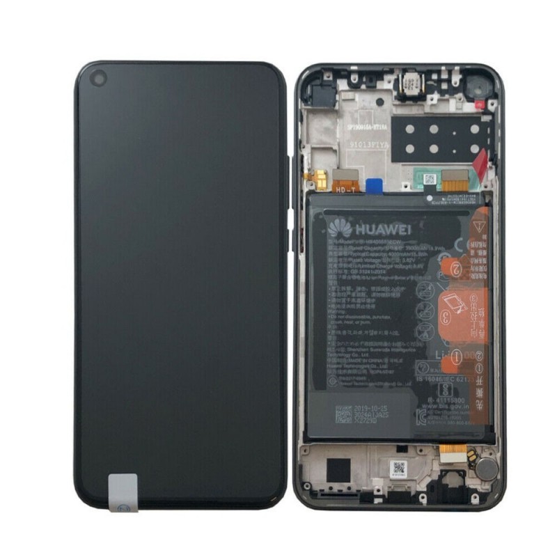 Huawei P40 Lite E LCD Display and Battery Service Pack | Midnight Black
