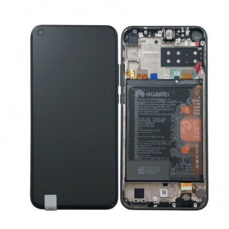Huawei P40 Lite E LCD Display and Battery Service Pack | Midnight Black