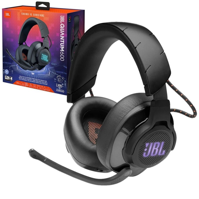 JBL QUANTUM 600 Cuffia Gaming Over-Ear Wireless 2.4 Ghz Con Microfono e Surround Nero