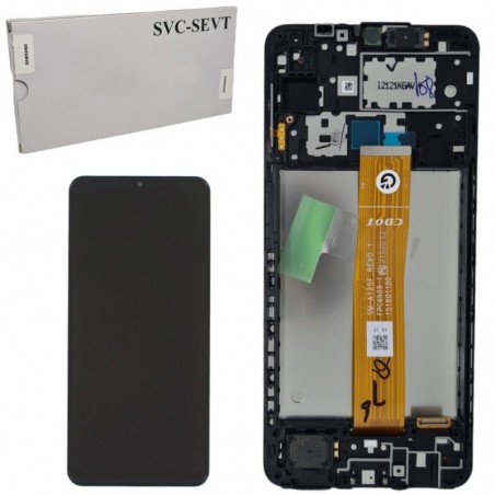 Scopri Samsung SERVICE PACK Display LCD ORIGINALE + Frame Per Galaxy A12 2021 A127 FLAT A125 in dettaglio