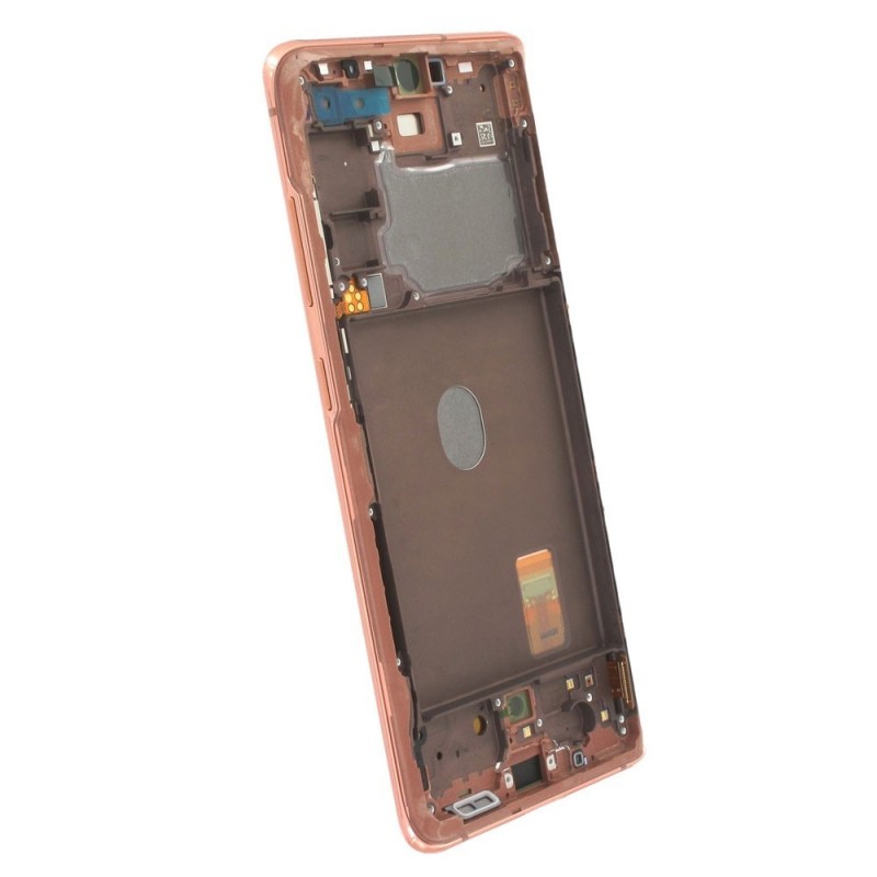 Samsung SERVICE PACK Display LCD ORIGINALE + Frame Per Galaxy S20 FE G780F G781 | Cloud Orange Arancione | NO ANTENNA 5G