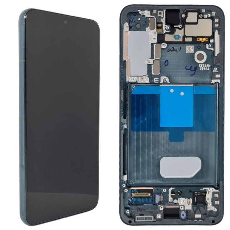 Samsung Service Pack Original LCD Display + Frame For Galaxy S901 S22 5G | Green