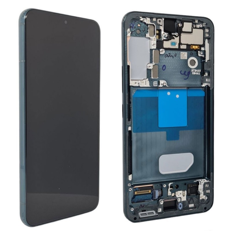 Samsung Service Pack Original LCD Display + Frame For Galaxy S901 S22 5G | Green