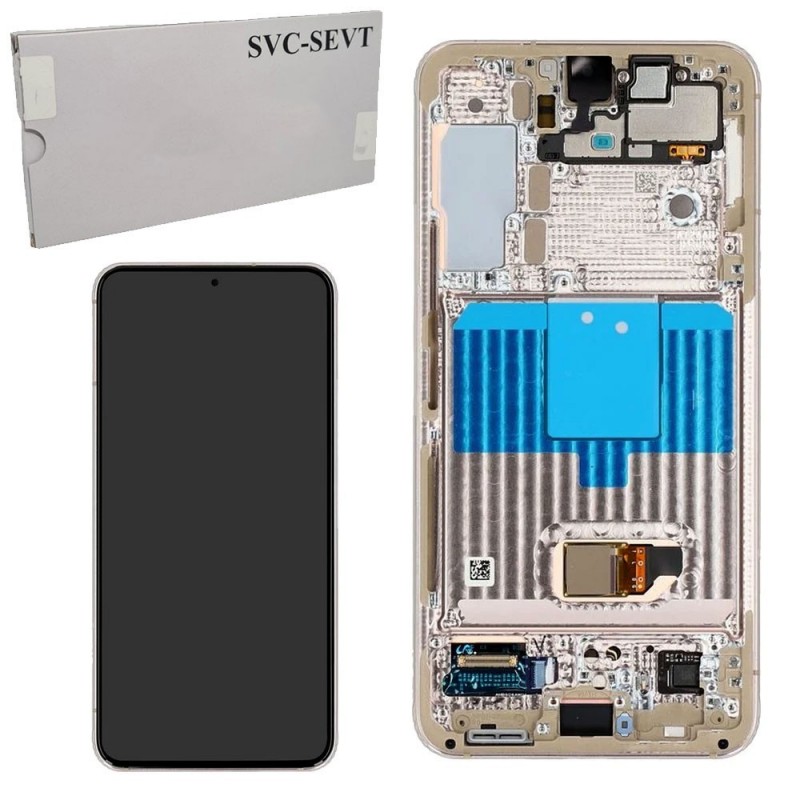 Samsung SERVICE PACK Display LCD ORIGINALE + Frame Per Galaxy S901 S22 5G | Viola