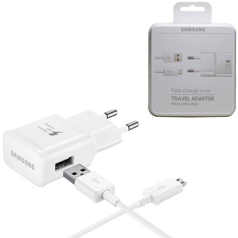 Samsung Travel Adapter EP-TA20EWEU Fast Charging + Micro Usb 15W | White