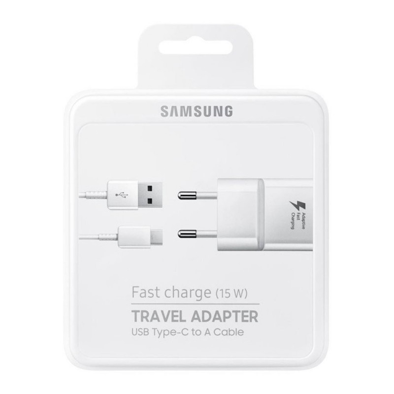 Samsung Travel Adapter Fast Charge EP-TA20E + Cavo Type-C 15w Bianco