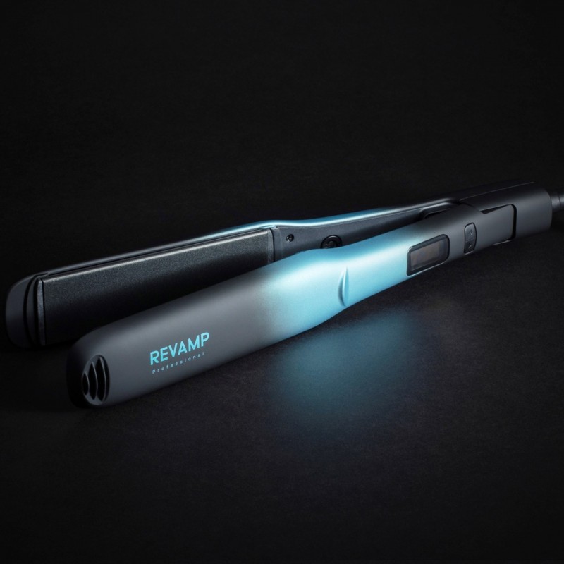 Revamp XL Progloss Ultra X Shine Ceramic Straightener with Heat Control | Black