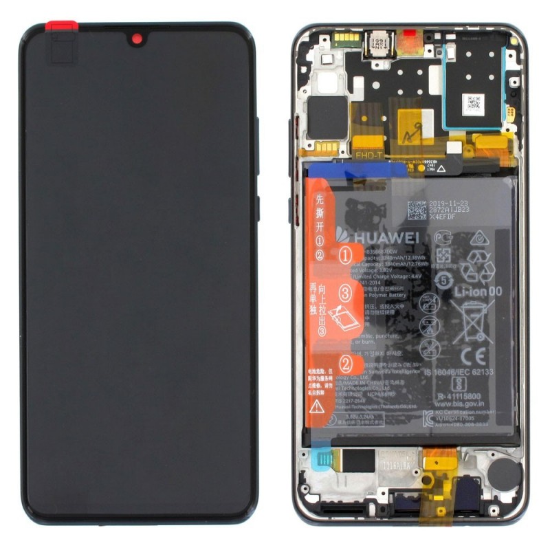 Huawei SERVICE PACK Display LCD ORIGINALE + Frame e Batteria P30 Lite 2020 New Edition Camera 48MP | Nero Huawei SERVICE PACK Display LCD ORIGINALE + Frame e Batteria P30 Lite 2020 New Edition Camera 48MP | Nero