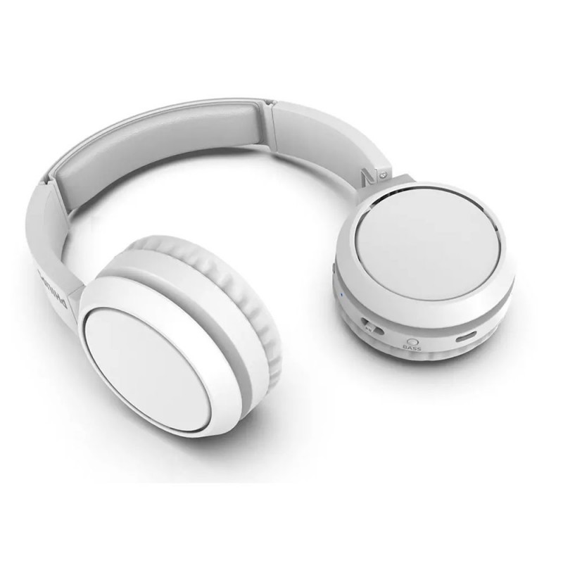 Philips Bluetooth Headphones with Bass Boost Button Wireless Over-Ear Headphones TAH4205 | White