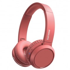 Foto di Philips Cuffie Bluetooth Con tasto Bass Boost Cuffia Wireless Over Ear TAH4205 | Rosso - Philips
