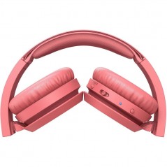 Scopri Philips Cuffie Bluetooth Con tasto Bass Boost Cuffia Wireless Over Ear TAH4205 | Rosso in dettaglio