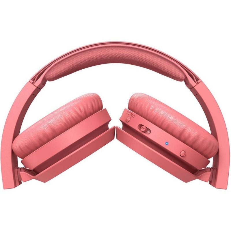 Philips Bluetooth Headphones with Bass Boost Button Wireless Over-Ear Headphones TAH4205 | Red Philips Bluetooth Headphones with Bass Boost Button Wireless Over-Ear Headphones TAH4205 | Red