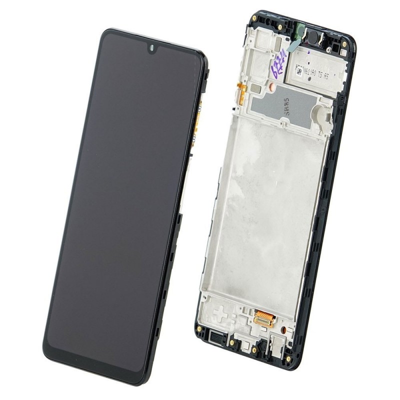 Samsung SERVICE PACK Display LCD ORIGINALE + Frame Per Galaxy A22 4G SM-A225F/FN | Nero