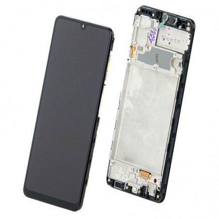 Samsung SERVICE PACK Display LCD ORIGINALE + Frame Per Galaxy A22 4G SM-A225F/FN | Nero
