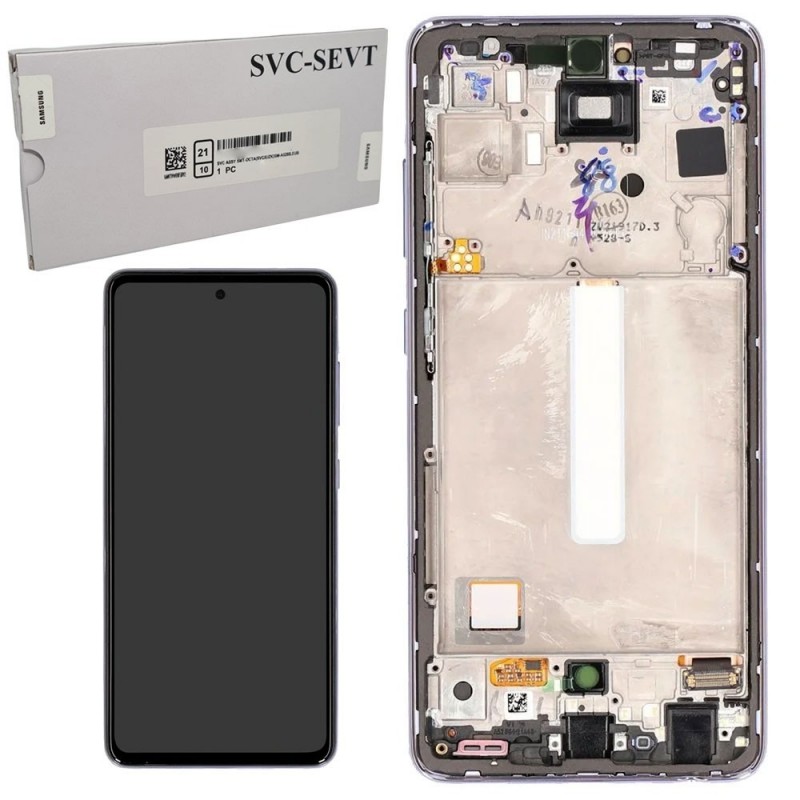 Samsung Service Pack Original LCD Display + Frame For Galaxy A52s 5G SM-A528B | Viola