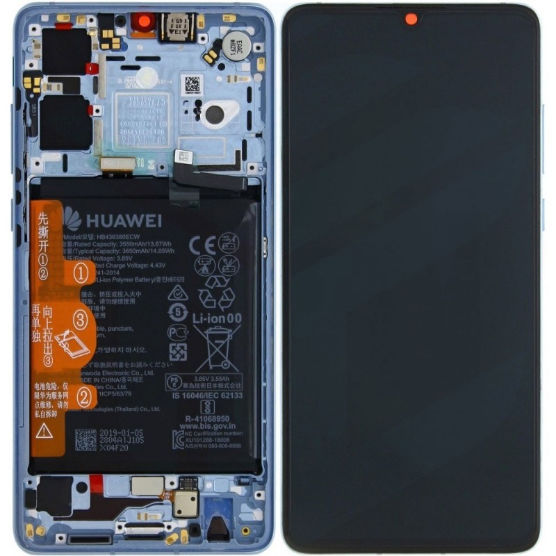 Huawei SERVICE PACK Display LCD ORIGINALE + Frame e Batteria P30 ELE-L29 L09 L04 | Breathing Crystal | New