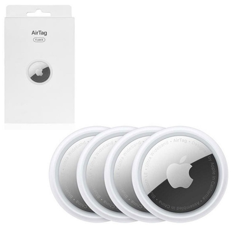 Apple AirTag GPS Tracker for Apple Phone Finding Devices (4 Pack) | White