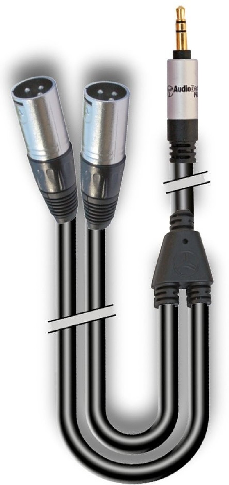  AUDIODESIGN PRO X-PRO Adapter Cable from 1 3.5 Stereo Jack to 2 XLR 3 Male - 6 m