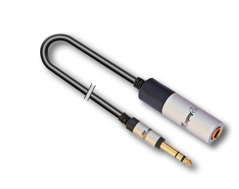 AUDIODESIGN PRO X-PRO Adapter Cable from 1 6.3 Stereo Jack to 1 6.3 F Stereo Socket 2 m