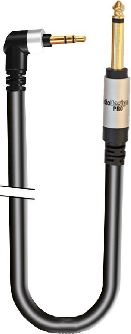Scopri AUDIODESIGN PRO Cavo Adattatore X-PRO da 1 Jack 90° 3,5 Stereo a 1 Jack 6,3 Mono (L+R) da 3 mt in dettaglio