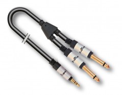 Acquista AUDIODESIGN PRO Cavo Riduttore X-PRO da 1 Jack 3,5" Stereo a 2 Jack 6,3" Mono - Adattatore 1,5 mt su Smartness