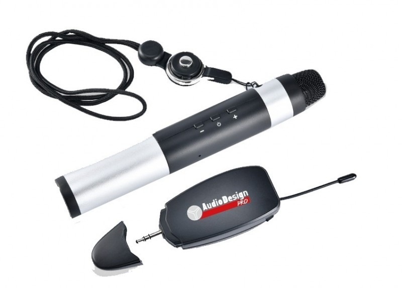 AUDIODESIGN PRO Microfono a condensatore Wireless con ricevitore su Jack | Compatibile con Android e iOS AUDIODESIGN PRO Microfono a condensatore Wireless con ricevitore su Jack | Compatibile con Android e iOS