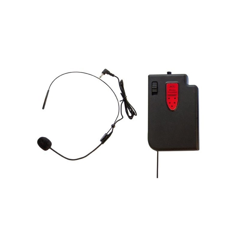 AUDIODESIGN PRO Microfono ad archetto e trasmettitore a Body Pack per diffusori Linea M2 W/L - 677 Mhz