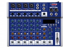 AUDIODESIGN PRO AUDIODESIGN PRO Mixer professionale 4+1+1 canali - USB/BT 24 effetti con DSP - Alimentazione USB - Ingresso otti