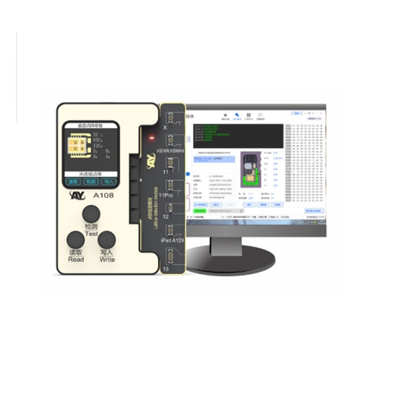 AY A108 Programmer for APPLE IPHONE | Complete with 2 Modules | Face ID Repair | Battery Repair |