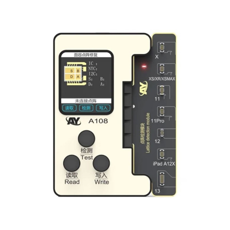AY A108 Programmer for APPLE IPHONE | Complete with 2 Modules | Face ID Repair | Battery Repair AY A108 Programmer for APPLE IPHONE | Complete with 2 Modules | Face ID Repair | Battery Repair