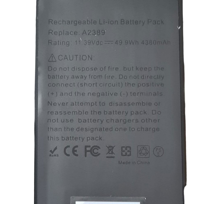 Batteria Compatibile per Apple MacBook Air 13 A2237 (2020) A2389 - 4380mAh