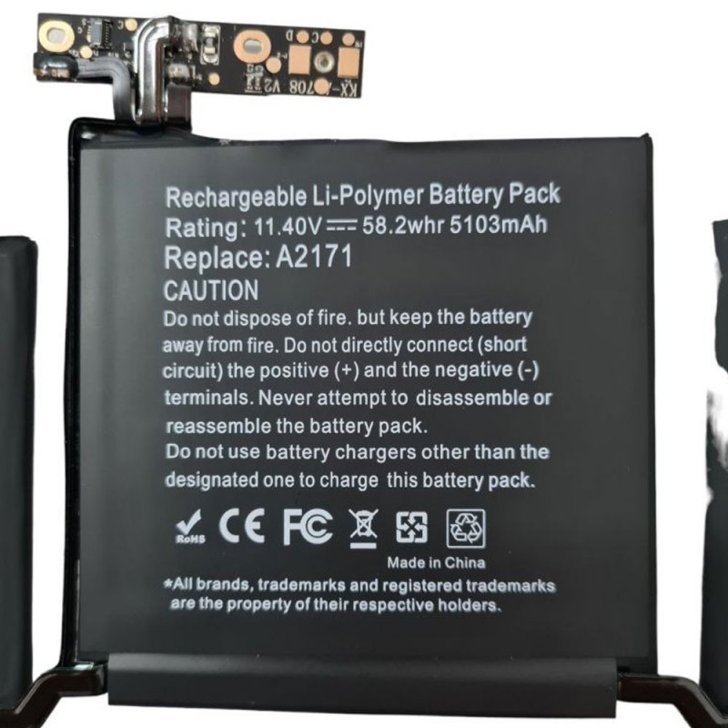 Compatible Battery for Apple MacBook Pro 13 A2159 A2289 A2338 (2019-2020) | A2171 - 5103mAh
