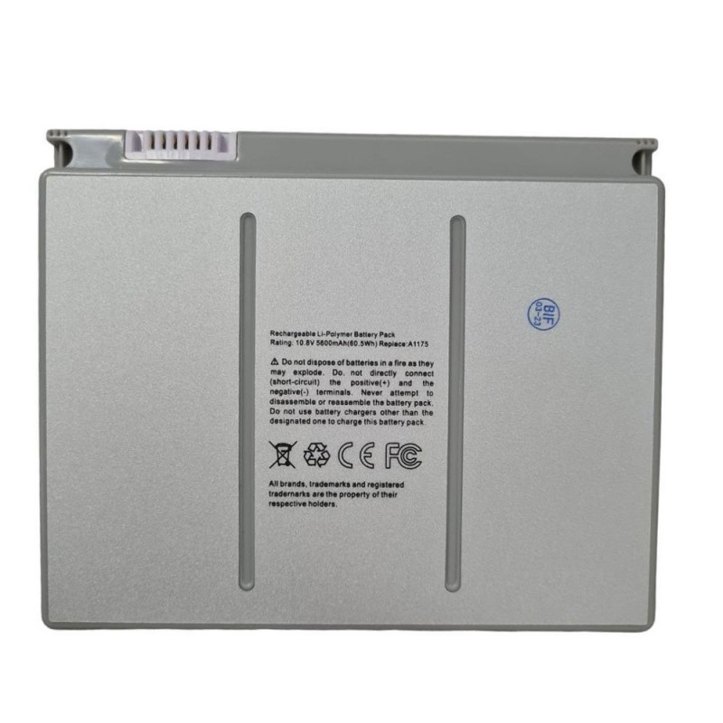 Compatible Battery for Apple MacBook Pro 15 A1150 A1260 (2006-2008) | Metal Case | A1175 - 5600mAh