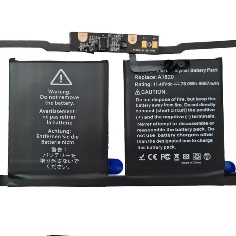 Batteria Compatibile per Apple MacBook Pro 15 A1707 (2016 - 2017) |A1820 - 6667mAh