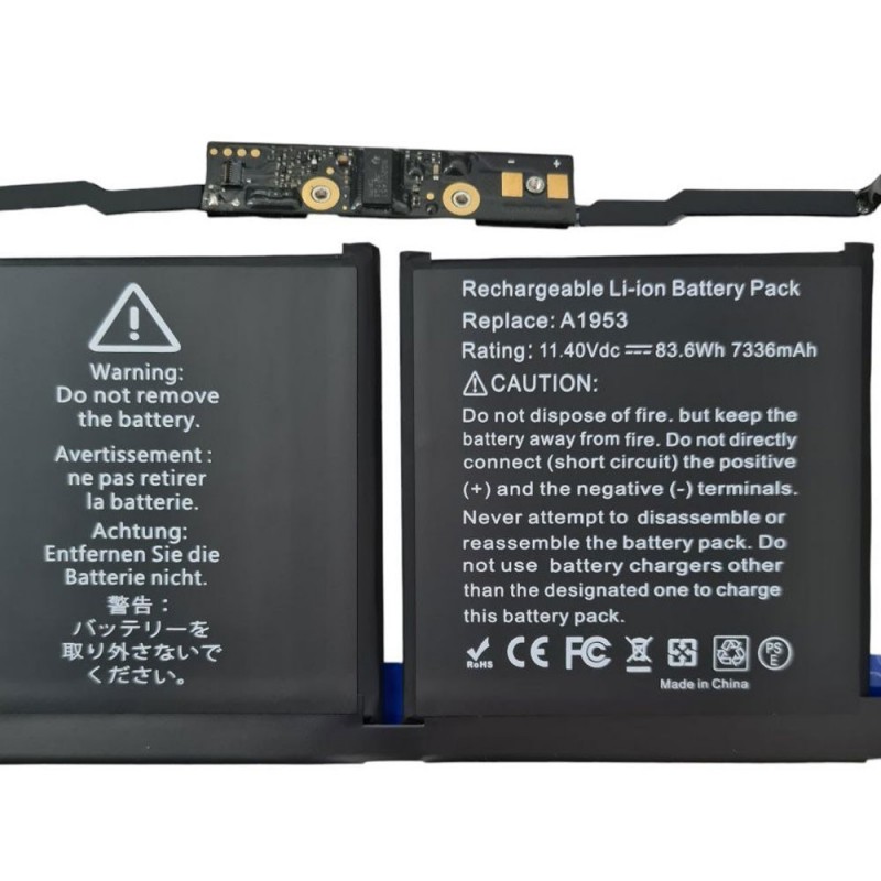 Compatible Battery for Apple MacBook Pro 15 A1990 (2018 - 2019) |A1953 - 7336mAh