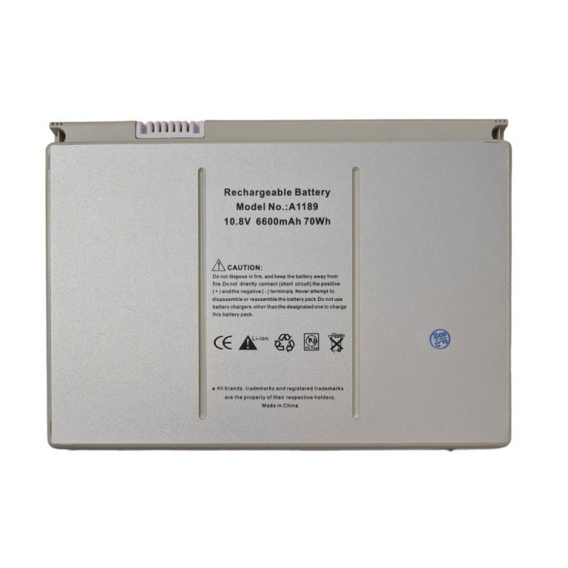Batteria Compatibile per Apple MacBook Pro 17 A1151 A1261 (2006-2008) |A1189 - 6600mAh