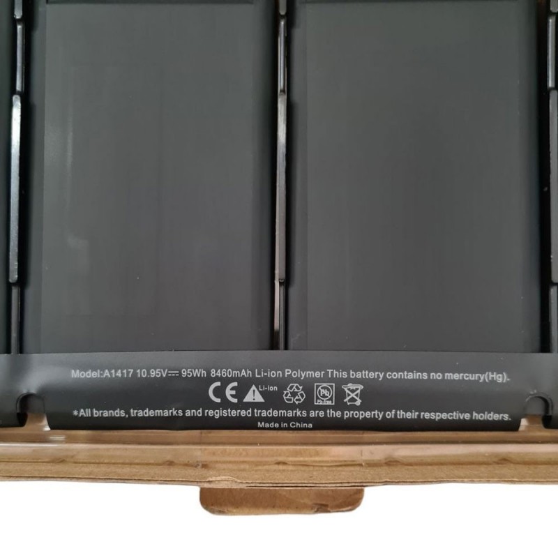 Batteria Compatibile per Apple MacBook Pro Retina 15 A1398 (2012 - 2013) | A1417 - 8460mAh