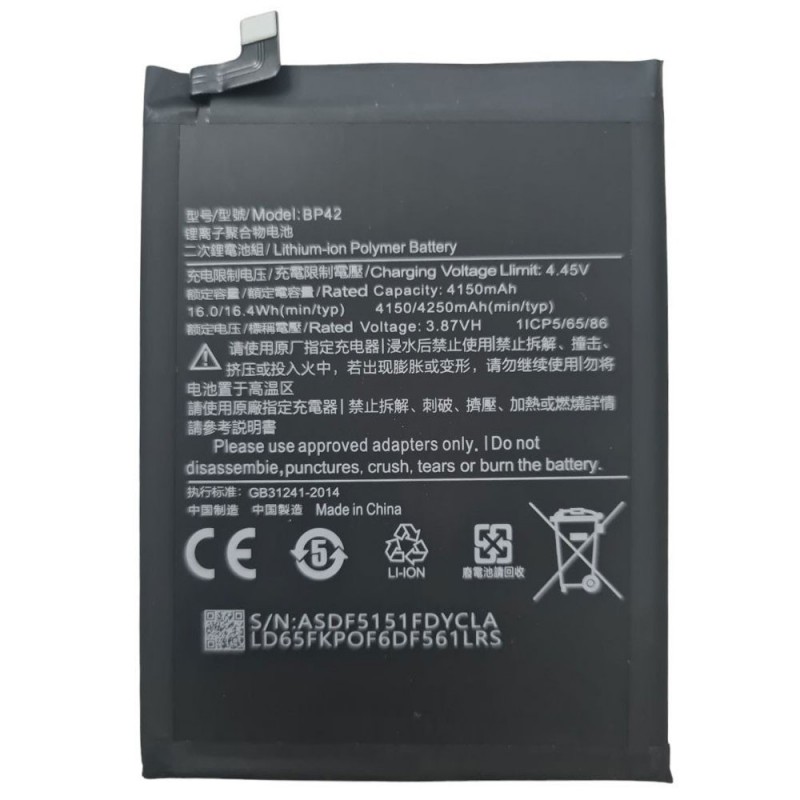 Batteria Compatibile BP42 Per Xiaomi Mi 11 Lite 4G 5G / 5G NE