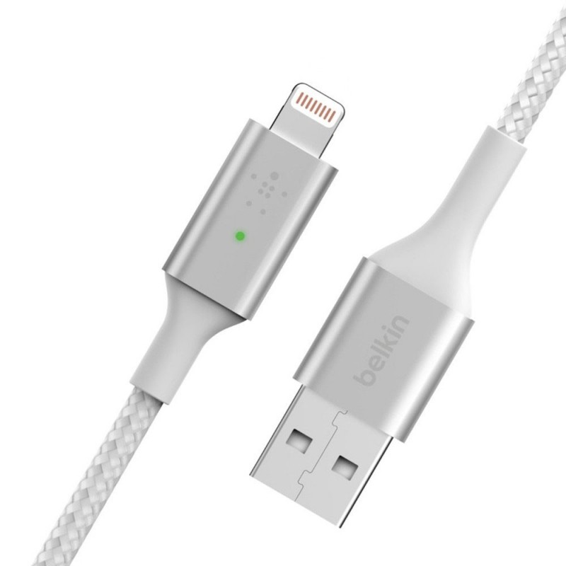Belkin BOOST CHARGE USB-A to Lightning Charging Cable with Smart LED | White Belkin BOOST CHARGE USB-A to Lightning Charging Cable with Smart LED | White