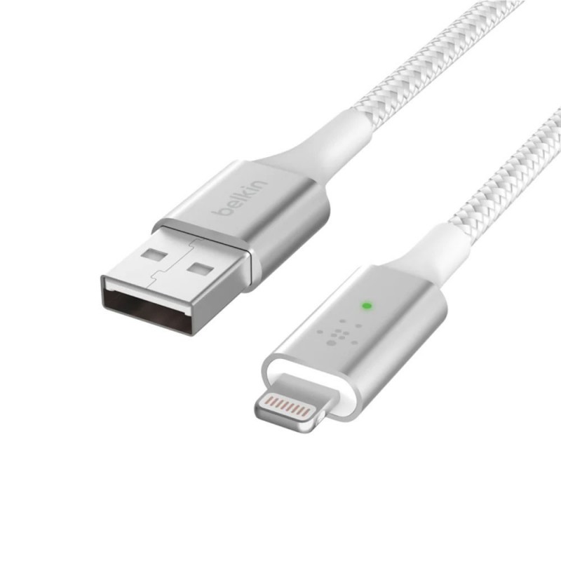 Belkin BOOST CHARGE USB-A to Lightning Charging Cable with Smart LED | White Belkin BOOST CHARGE USB-A to Lightning Charging Cable with Smart LED | White