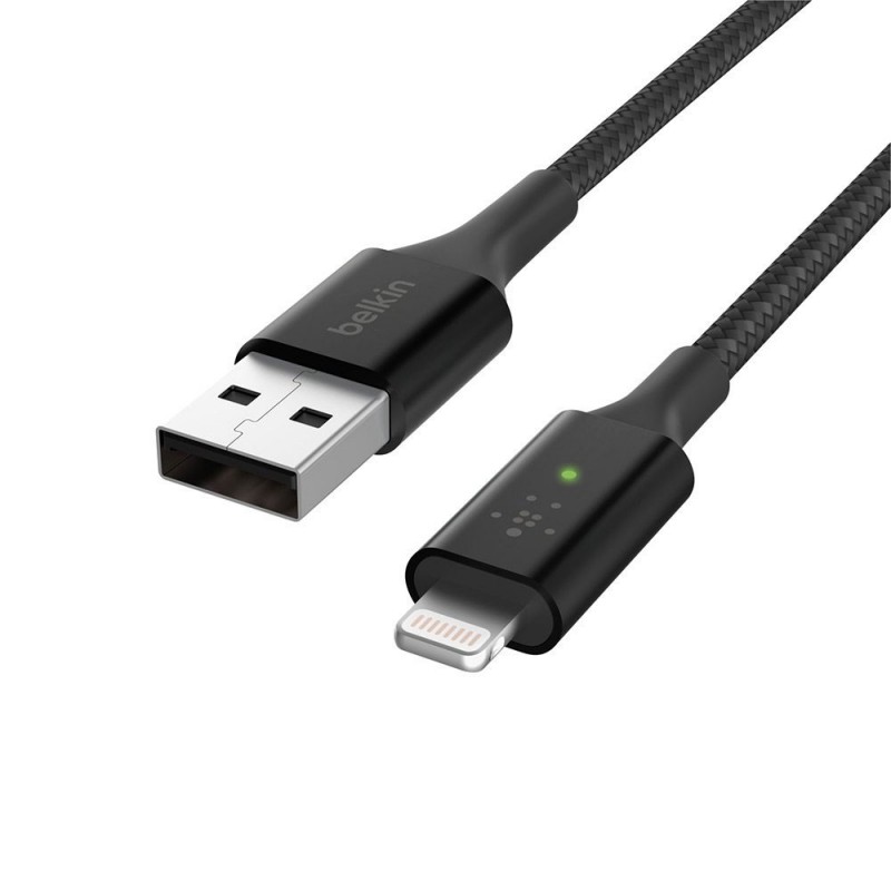 Belkin BOOST CHARGE USB-A to Lightning Charging Cable with Smart LED | Black