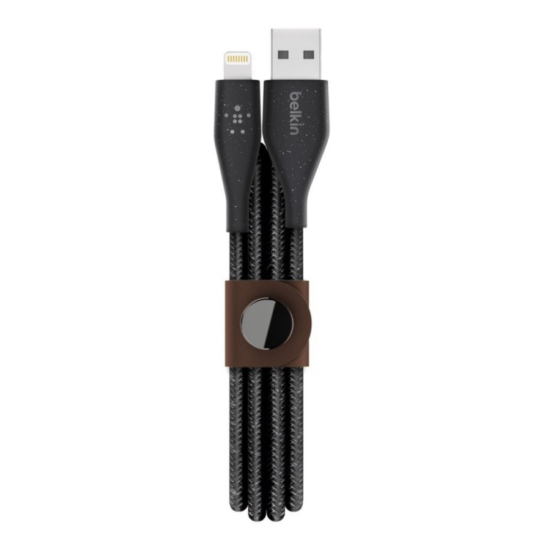 Belkin BOOST CHARGE DURATEK USB-A to Lightning Charging Cable + Strap | Black