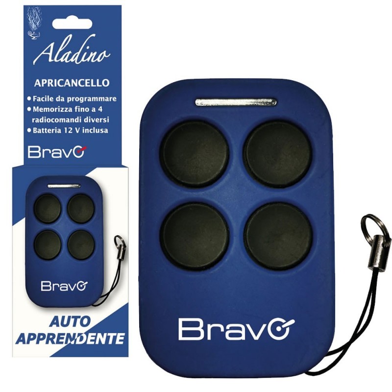 Bravo ALADINO Telecomando Universale Programmabile Radiocomando 433 Mhz Per Codice Fisso Bravo ALADINO Telecomando Universale Programmabile Radiocomando 433 Mhz Per Codice Fisso